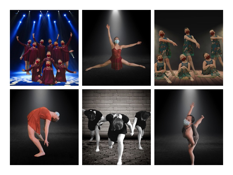 Four Photo Collage of the IDA competition Teams.   Jumpstarts, Seniors, Minis and Juniors 